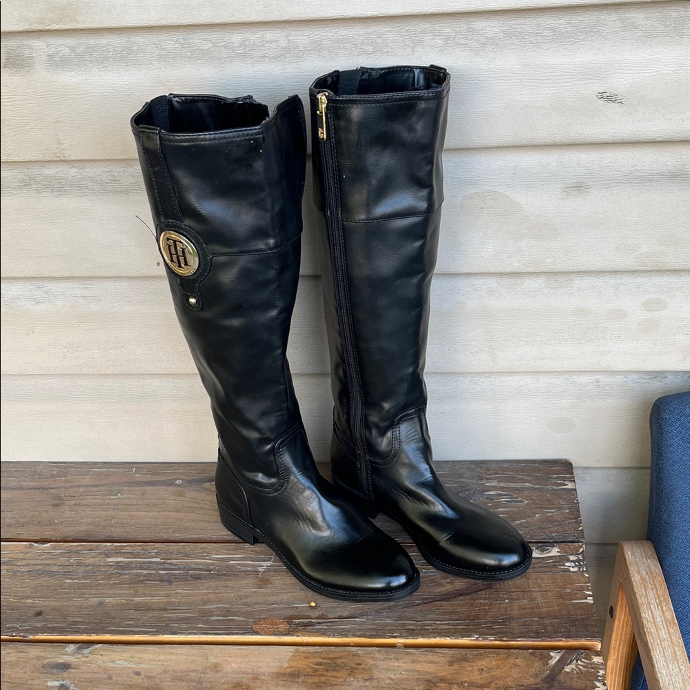 Black Knee-High Riding Boots